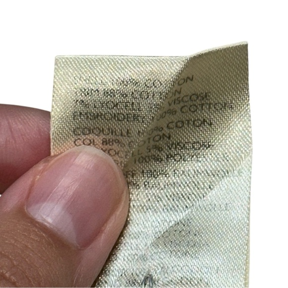 Pilcro Anthropologie Tan Eyelet Ruffle Blouse Womens L - Picture 7 of 10